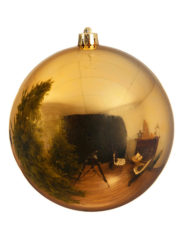 20cm Shiny Shatterproof Bauble - Gold