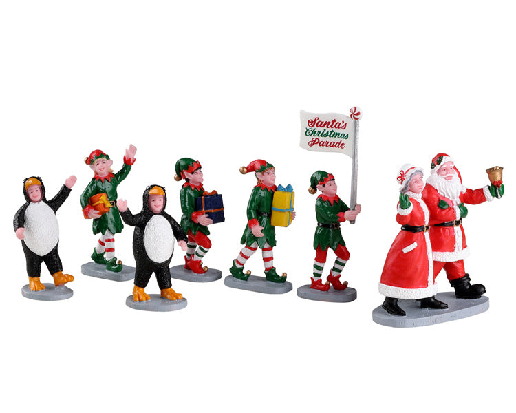 Santa's Elf Parade, Set Of 7