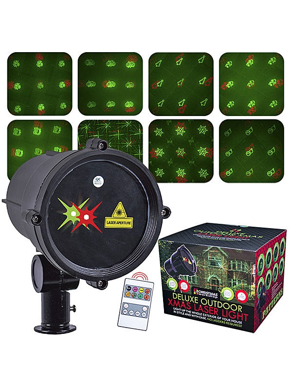 Deluxe Outdoor Christmas Laser Light - 8 Patterns
