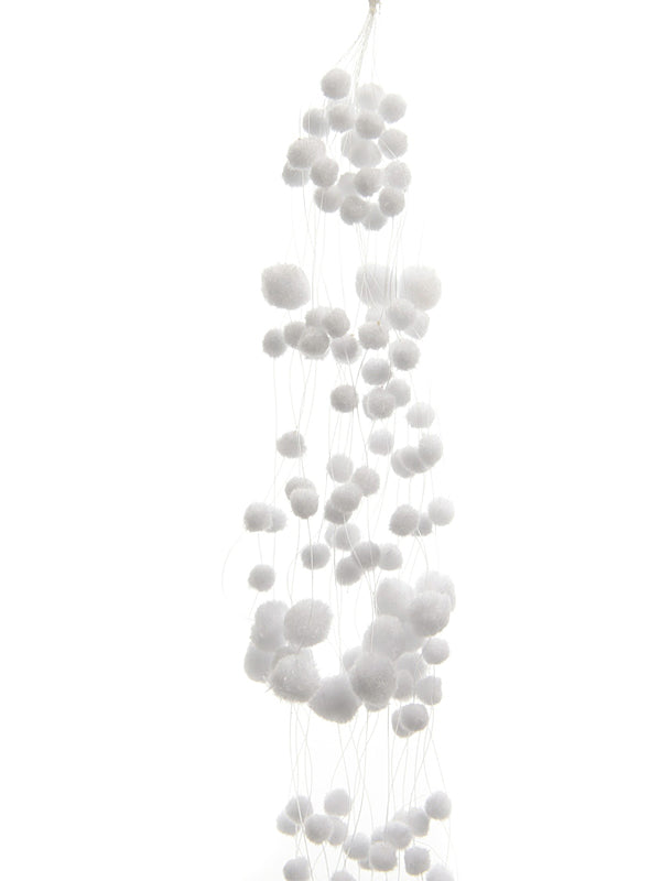 135cm Snowball Christmas Garland - White