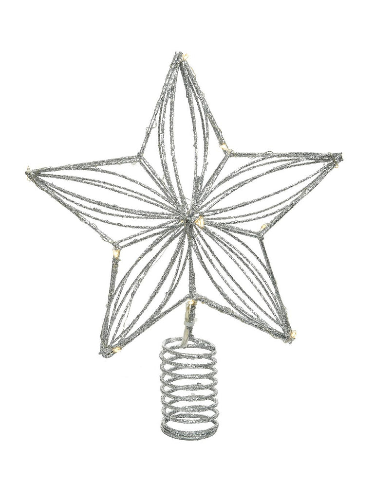 25cm Micro LED Star Tree Topper - Warm White