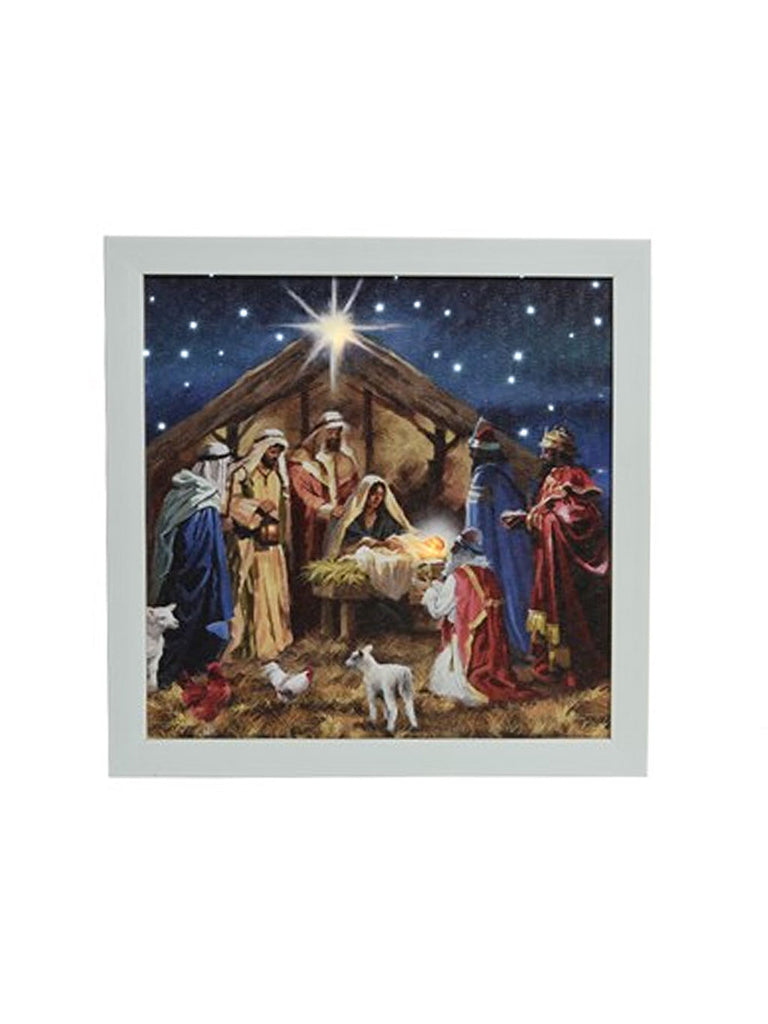 28cm LED Nativity Canvas 