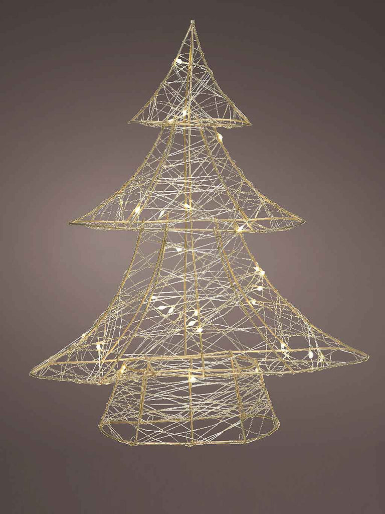 40x38cm Micro LED Metal Tree - Warm White