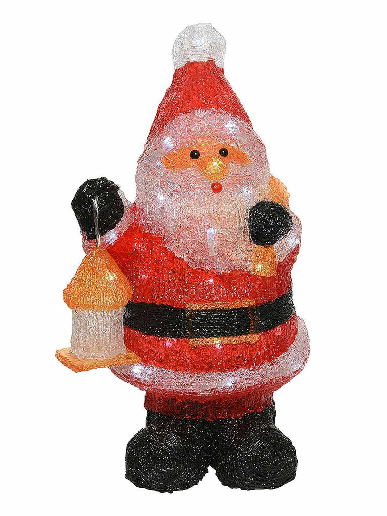 46cm Battery Operated LED Acrylic Santa