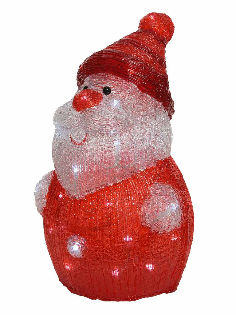 37cm Battery Operated LED Acrylic Santa