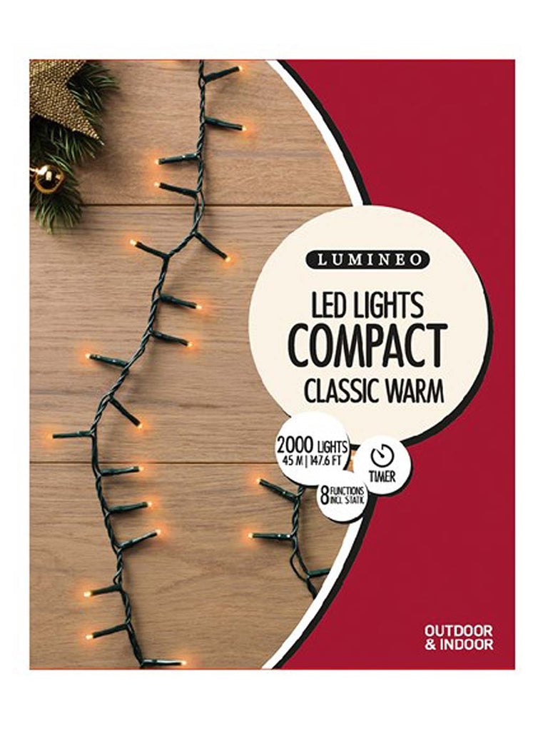 2000 LED Compact Twinkle Lights - Classic Warm