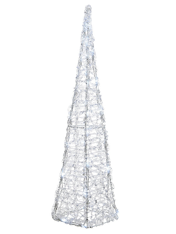 89cm Acrylic Flashing Pyramid - White