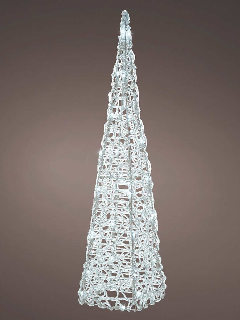 118cm LED Acrylic Flashing Pyramid - White