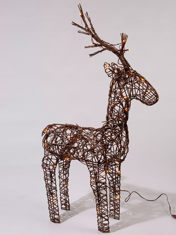 104cm LED Wicker Deer with 72 Warm White LEDs