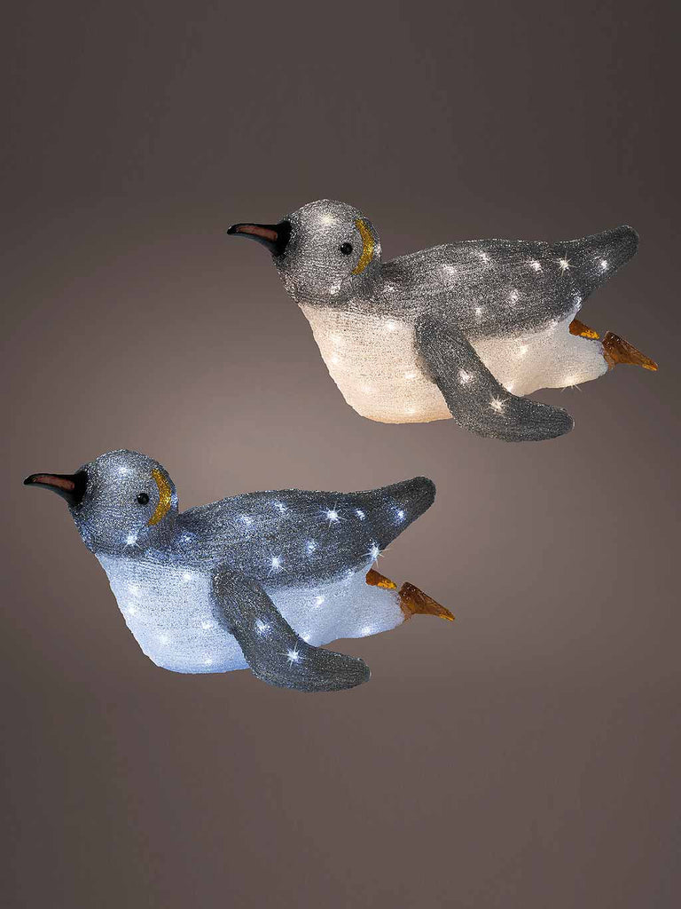 56cm x 50 LED Acrylic Colour Changing Penguin