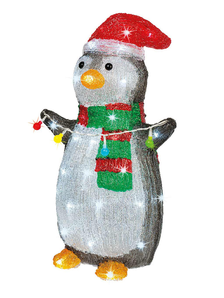 45cm Acrylic Penguin with String Light & 48 LEDs
