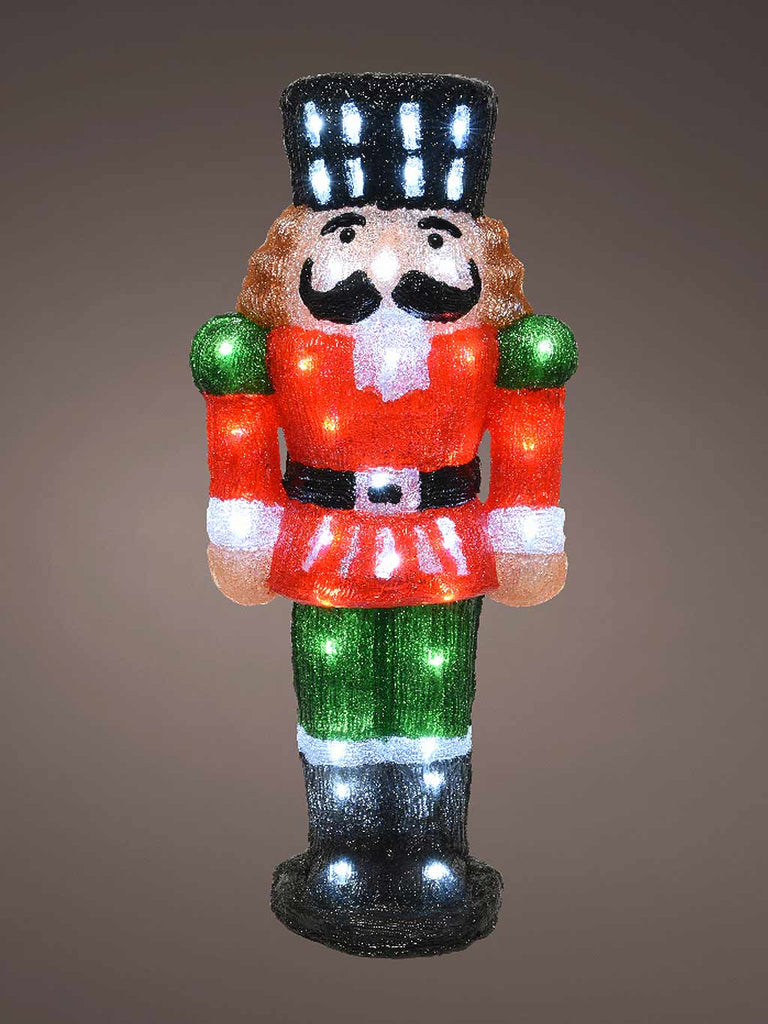 60cm LED Acrylic Nutcracker with 60 White LEDs