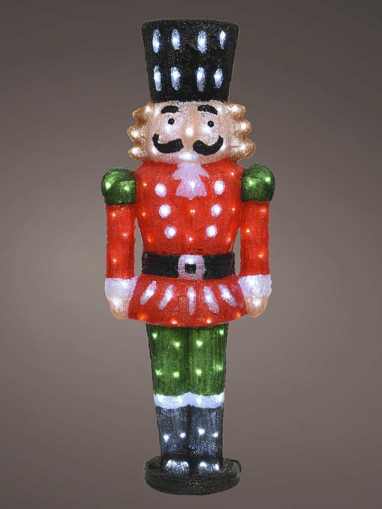 118cm LED Acrylic Nutcracker with 150 White LEDs
