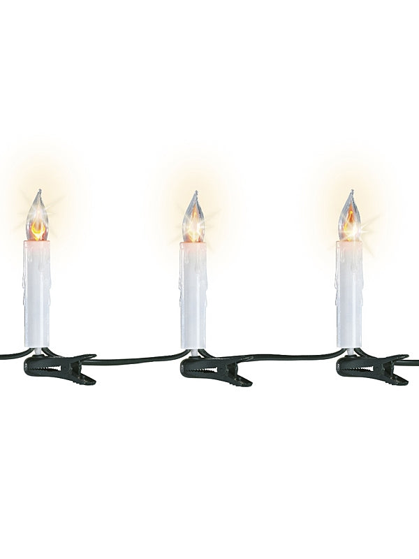 Set of 15 White LED Candle String Lights
