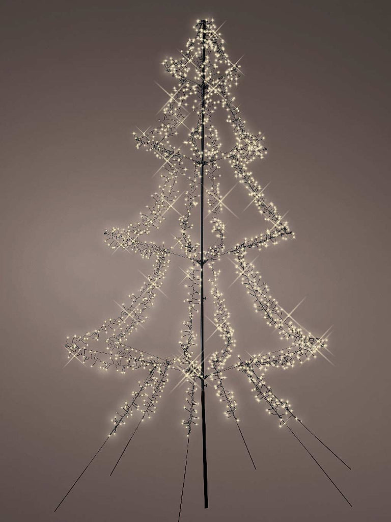3M Outdoor Twinkle LED Tree with 1800 Lights - Warm White