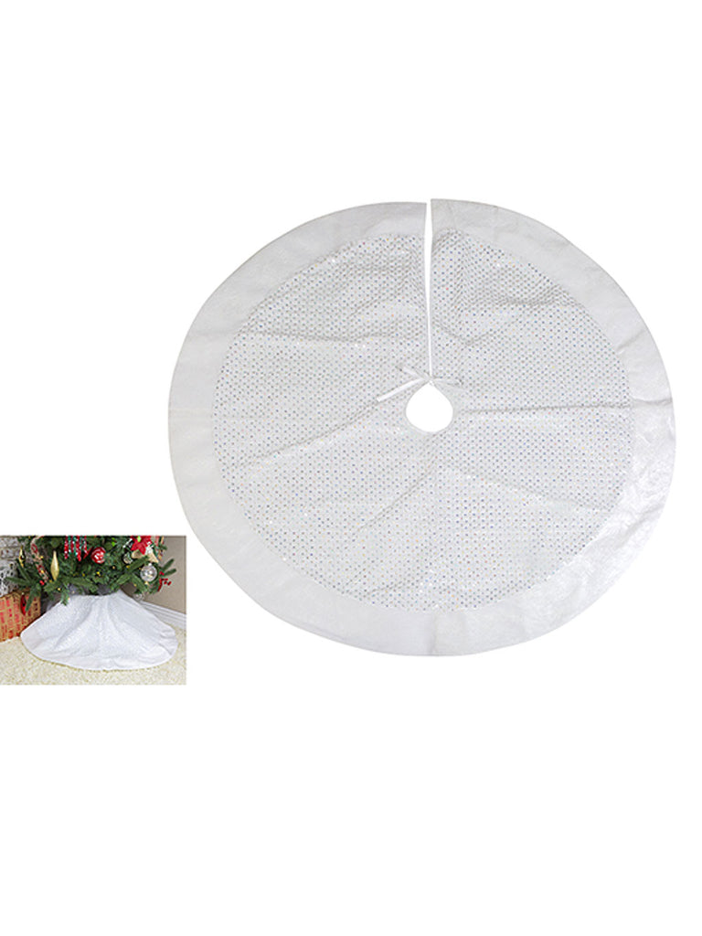 110cm Sequin Plush Tree Skirt