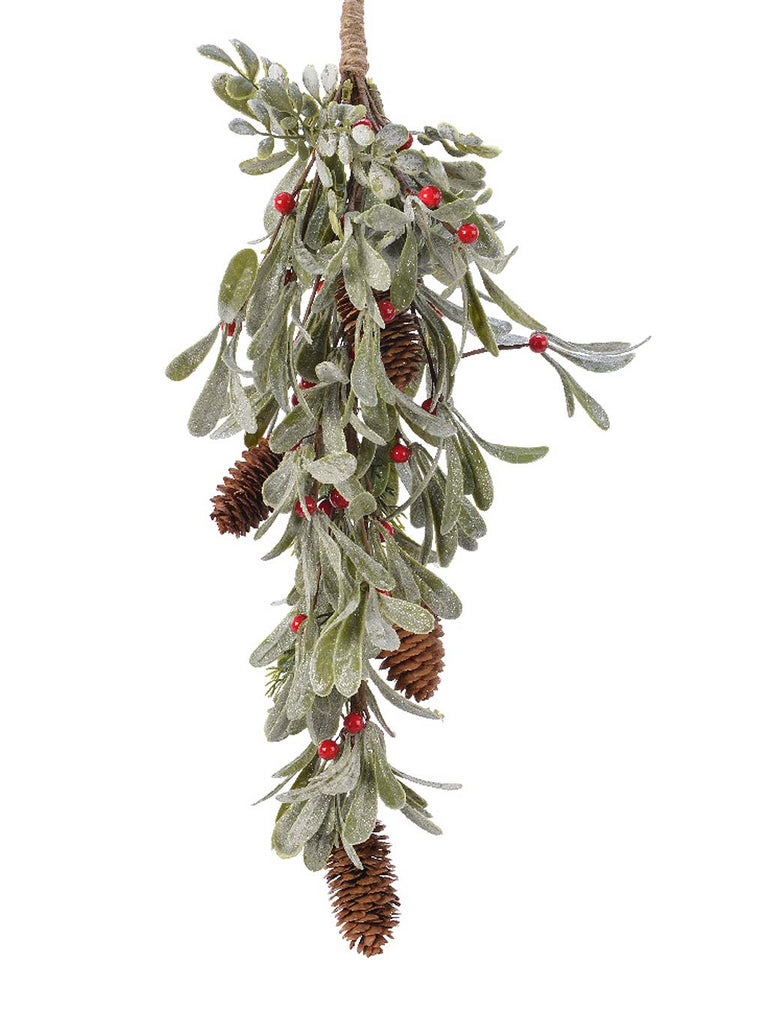 50cm Plastic Bunch with Berries And Glitter