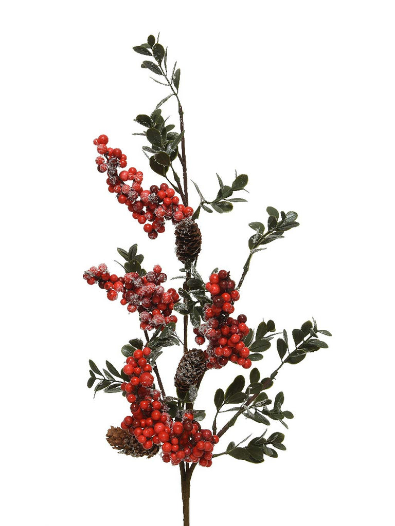 65cm Spray With Berries Pinecones