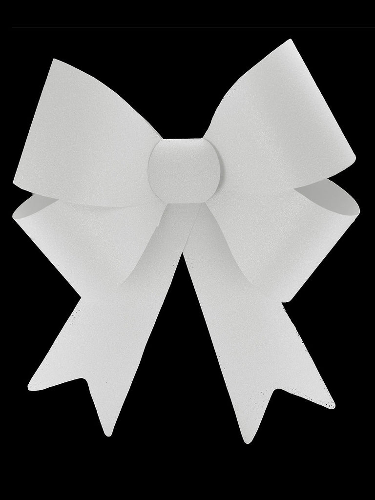 51 x 40cm Jumbo Glitter Bow - White