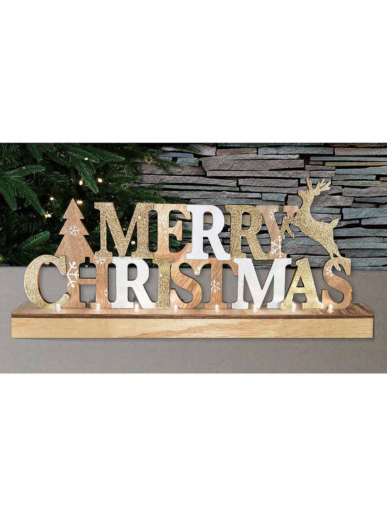 45cm Merry Christmas B/O Led Light