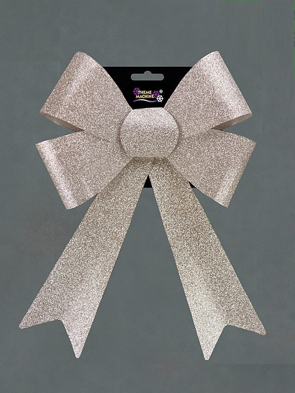 32cm Champagne Glitter Bow