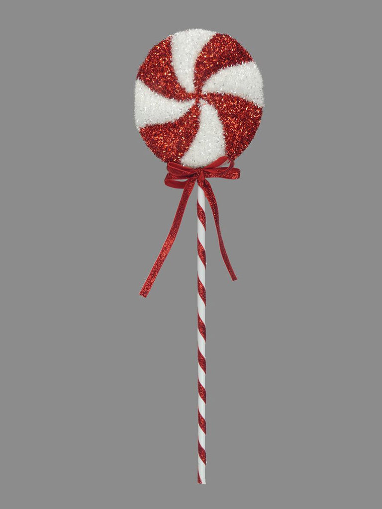 15 x 48cm Tinsel Swirl Lolly