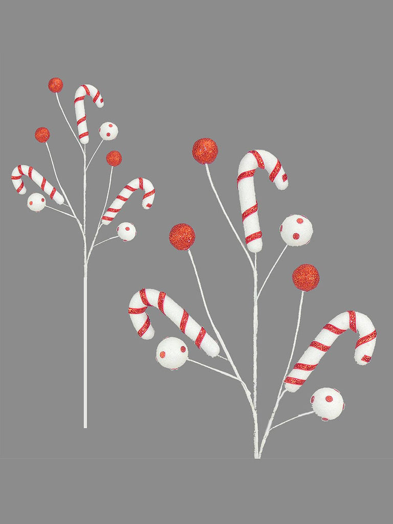 65cm Candy Cane Ball Pick