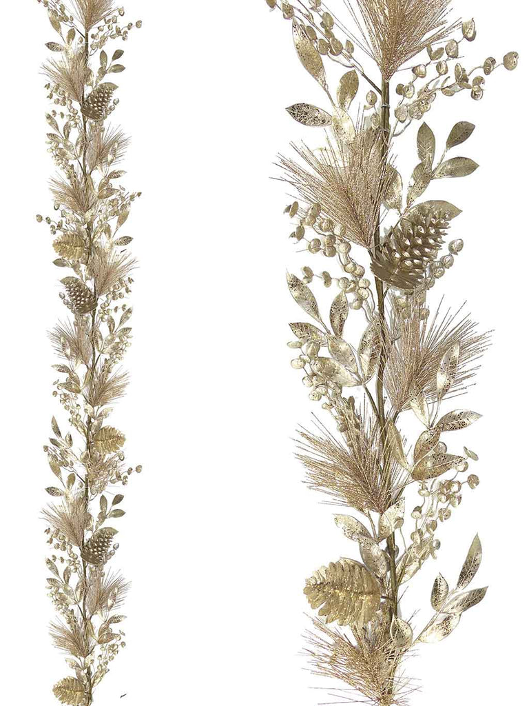 180cm Modern Metallic Garland - Champagne