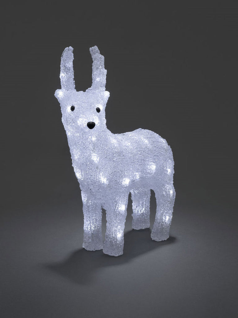38cm Acrylic Reindeer with 32 White LEDs