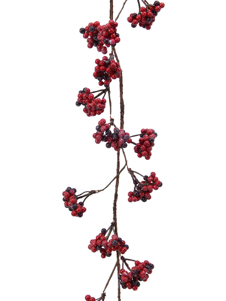 1.2m (4ft) Foam Berry Bunch Garland - Red