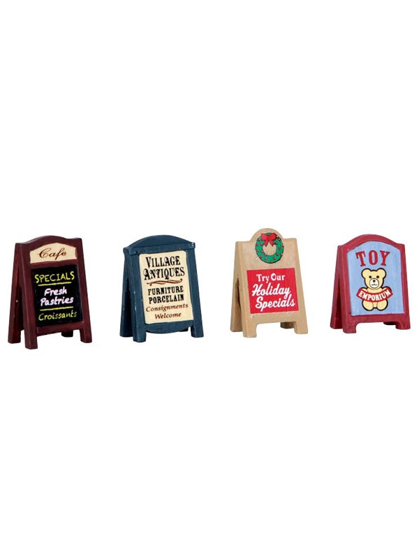 Village Signs, Set Of 4