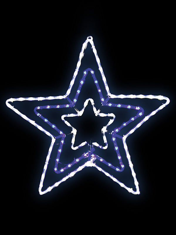 70 x 72cm LED Star Rope Light Silhouette - Blue & White