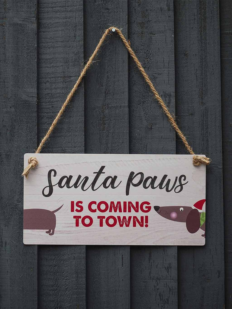 Santa Paws is Coming to Town Sign