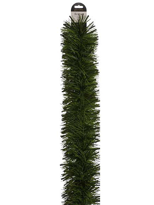 10M x 15cm Fine Cut Tinsel - Dark-Light Green