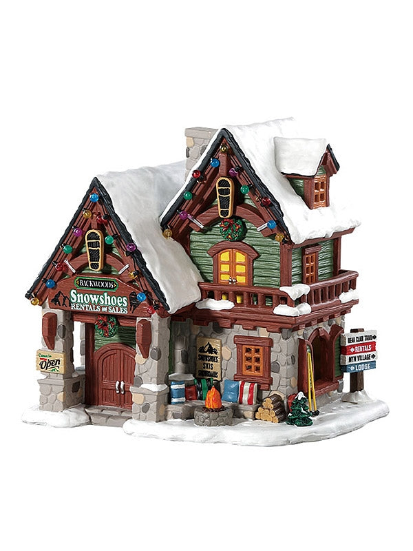 Backwoods Snowshoe Rental Shop, B/O LED