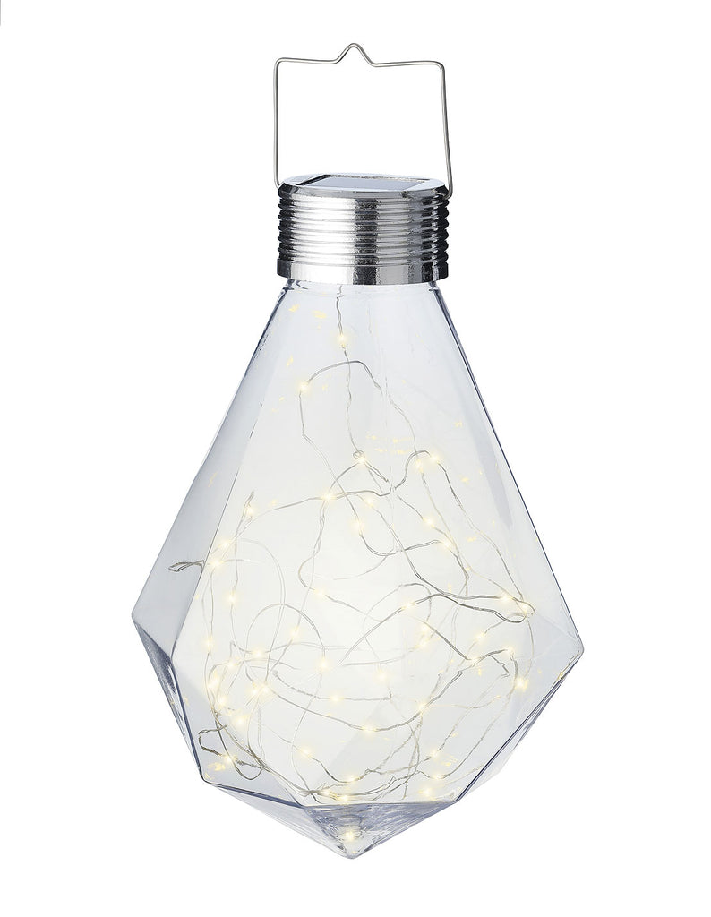 33cm Solar GEO Hanging Light - Flashing Effect