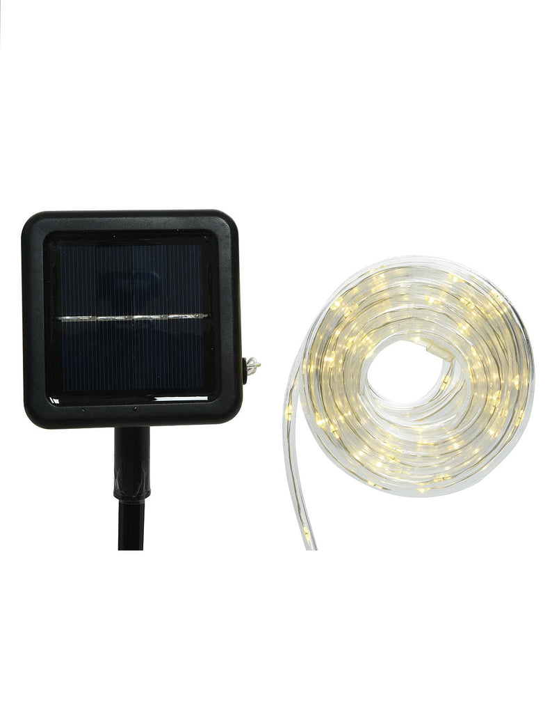 100 LED Solar Rope Light with 8 Function Twinkle Effect - Warm White