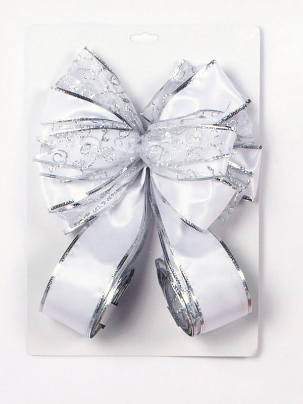 1.2M Tree Top Bow Silver & White Mix