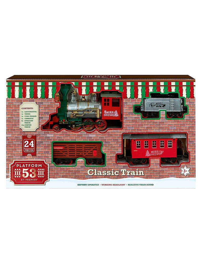 24pc Large Battery Operated Xmas Train Set with Sound