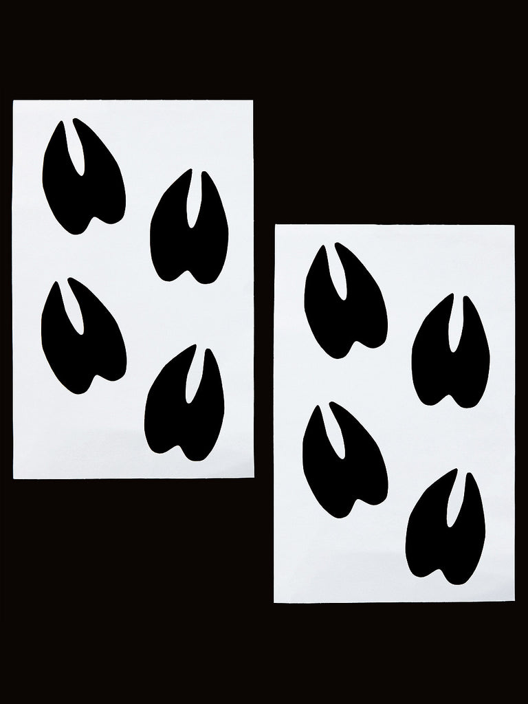 25 x 16cm Rudolph's Hooves Stencil Set 2pcs