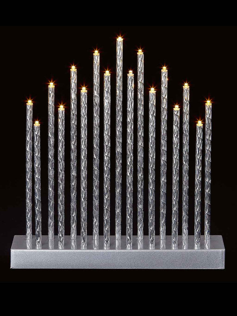 29cm B/O 17L Aluminium Candlebridge with Warm White LEDs