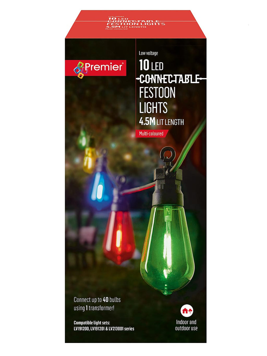 10-Pack E10 LED Bulbs For Christmas Cribs & Models | 12V, Multi-Color Options