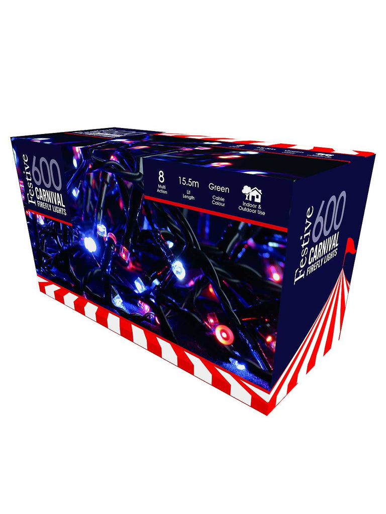 600 Carnival Firefly Lights - Red/White LED 