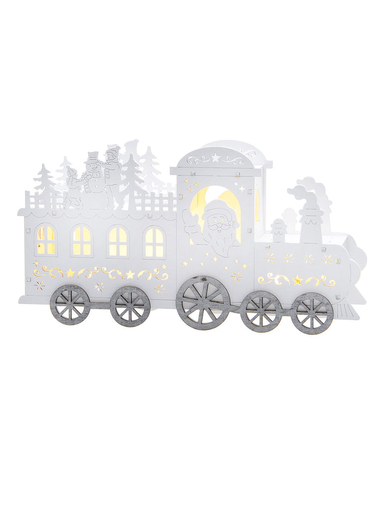 31cm B/O Lit Wooden Train