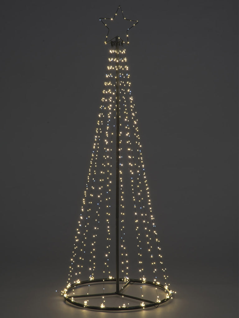 1.8m (6ft) Maypole Tree with 560 Warm White Flashing Wire Lights