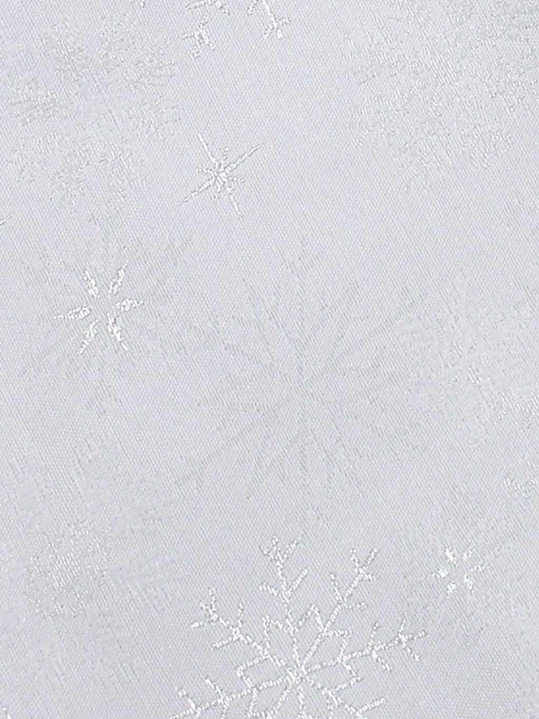 53”x 88” Snow Crystal Tablecloth - White/Silver