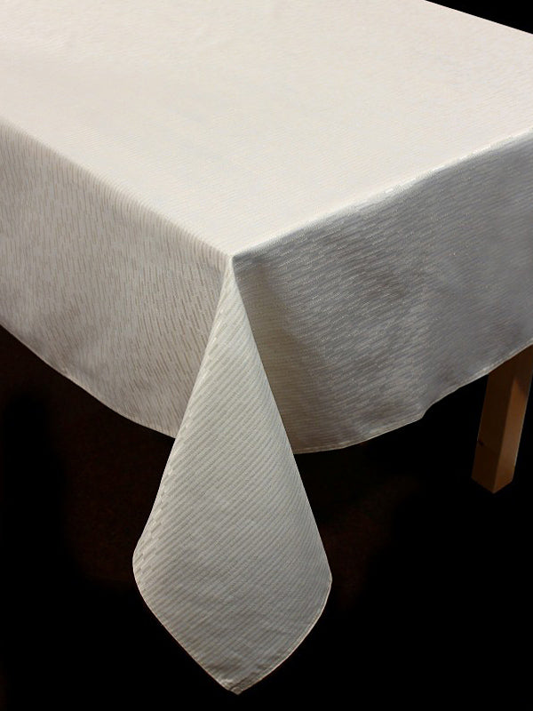 67" Lustre Round Christmas Tablecloth - Gold