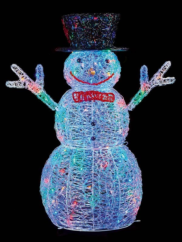 76cm Acrylic Snowman with 88 Multi Leds