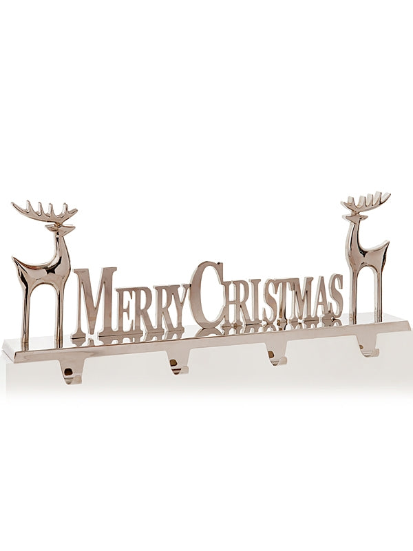 50 x 18cm Merry Christmas with Reindeers - 4 Stocking Holder