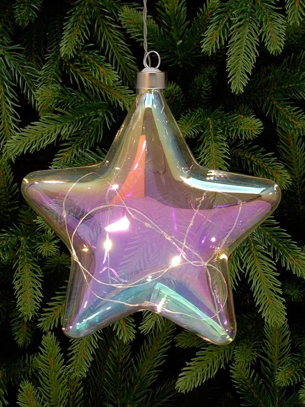 18cm B-O Lit Iridescent Star